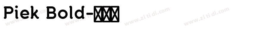 Piek Bold字体转换